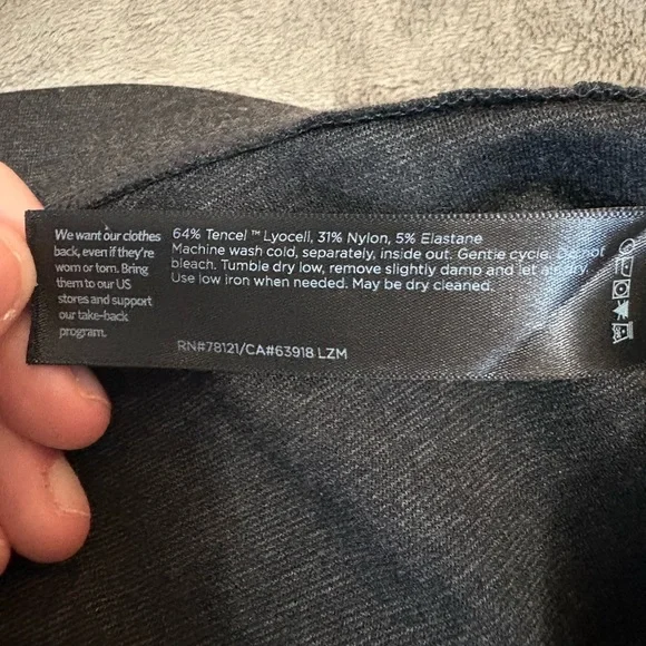 Eileen Fisher Charcoal Gray Pants - Picture 3 of 4